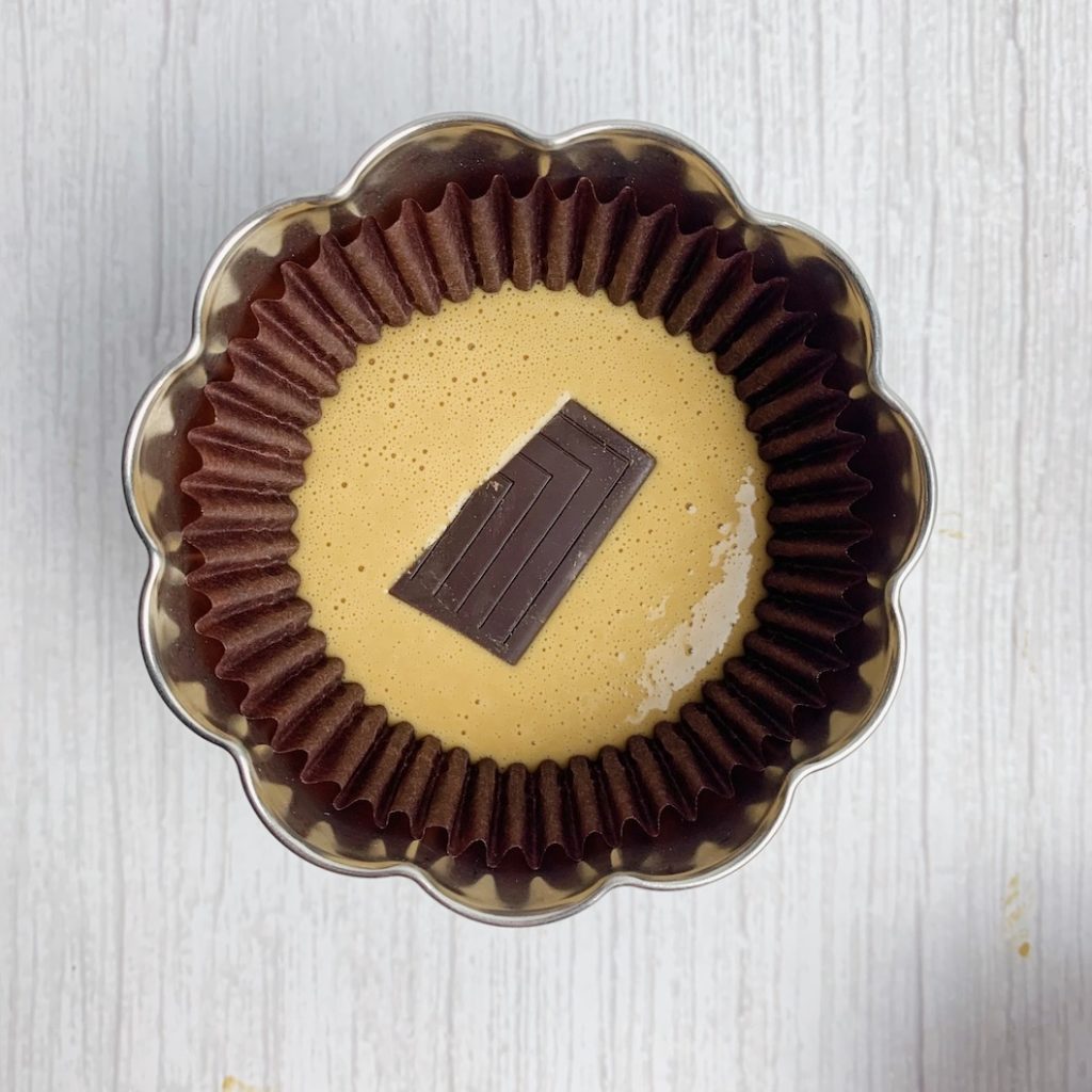 麵糊中放入巧克力